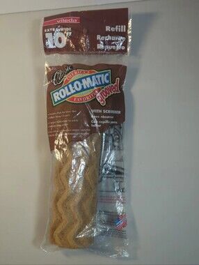 New Vileda 10" Roll-O-Matic Classic 2001 Roller Mop Refill Grooved with Scrubber
